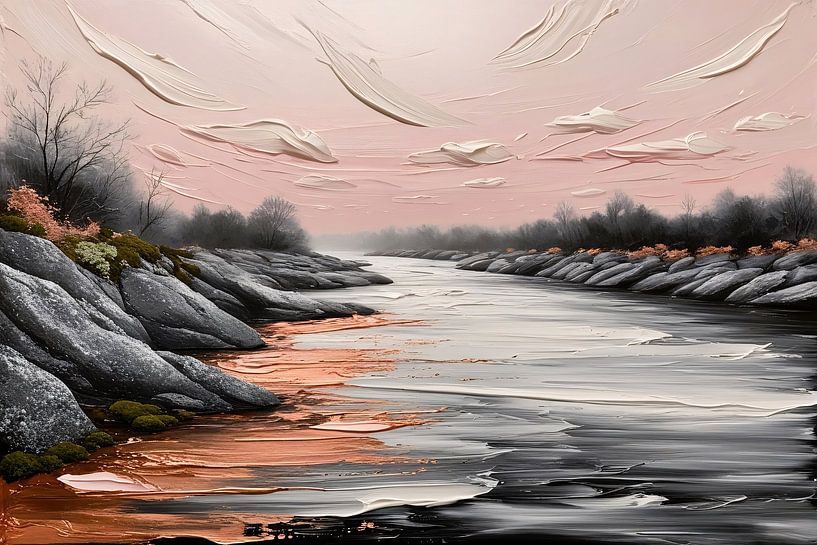 Paysage fluvial apaisant et coloré par Imperial Art House