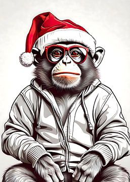 Weihnachtsmütze für Affen von Vicky Hanggara