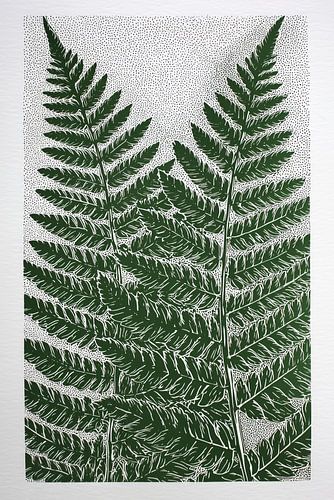 Farne in Salbei Grün