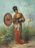 Japanese woman with a parasol