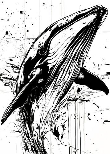 Zwart-witte walvis #walvis