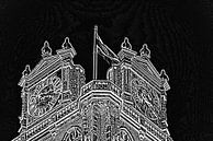 Grote Kerk with Dordrecht flag by Henk Hartzheim thumbnail