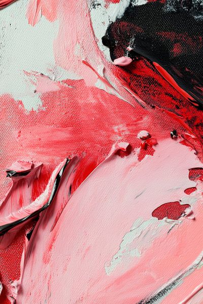 Abstract explosion of colours in red and white by Poster Art Shop