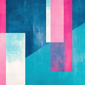 Rosa-Blau | Dynamisches Rosa- und Blau-Spiel von Moderne Kollektion