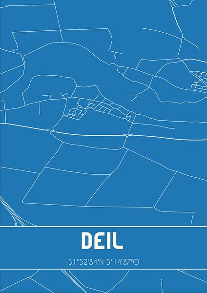 Blueprint | Map | Deil (Gelderland) by Prints of Place