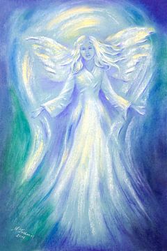 Amour et de Lumière - peinture d'ange sur Marita Zacharias