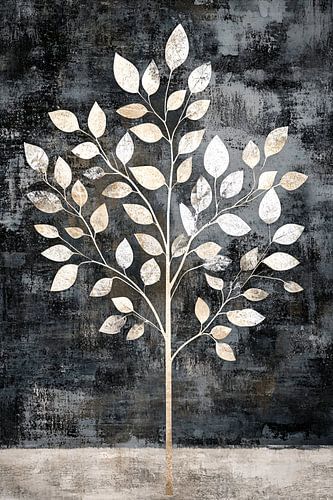 Arbre avec feuilles abstraites