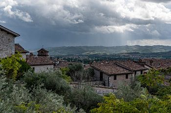 Panoramisch Uitzicht op de Daken van Perugia, Italië