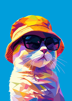Amazing Digital Pop Art Cat