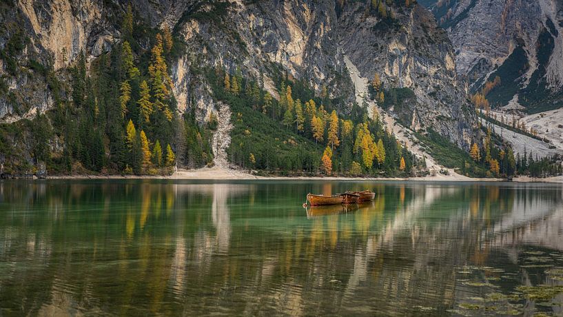Between Water and Mountains - Lago di Braies by Teun Ruijters