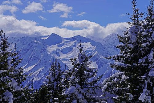 Alpentoppen met sneeuw