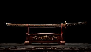 Katana japanisches Schwert gold panorama von TheXclusive Art