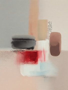 abstract minimalism in pastel colours by Japandi Art Studio