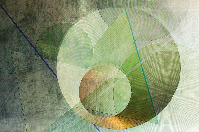 Cubism greens by Rietje Bulthuis