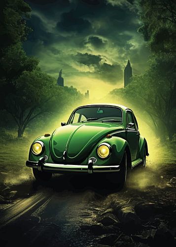 Grüner Käfer Auto