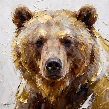 The Golden Bear - Grizzly Bear 2 by Johannas Art Creations