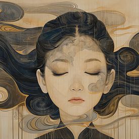 Femme endormie | Soft Halo sur Caprices d'Art