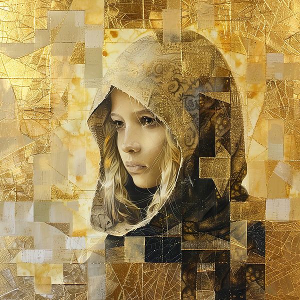 Porträt Gold | Vergoldeter Blick von Kunst Laune