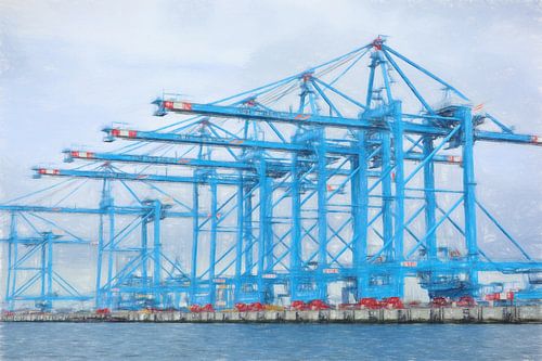 container crane in port
