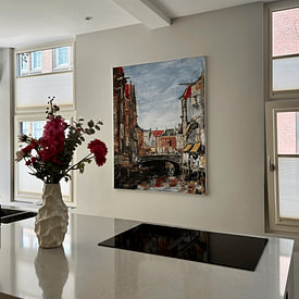 Kundenfoto: La Place Ary Scheffer, Dordrecht, Eugène Boudin, als ArtFrame