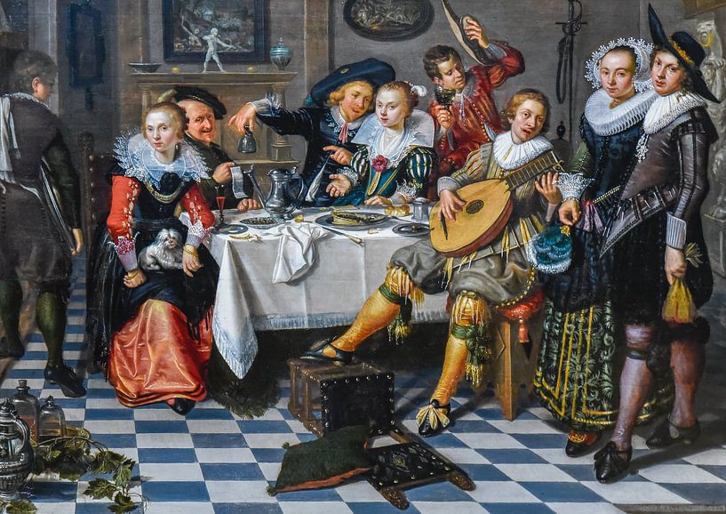 Feiernde Gesellschaft, Isack Elias, um 1620 von Hans Levendig (lev&dig fotografie)