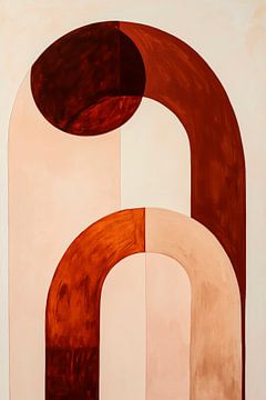 Abstrakte Formen in warmen Erdtönen von Poster Art Shop