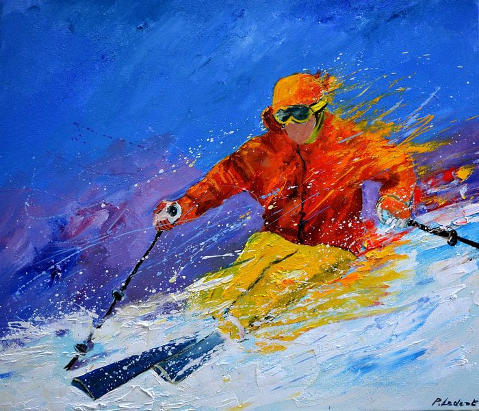 Skiing by pol ledent
