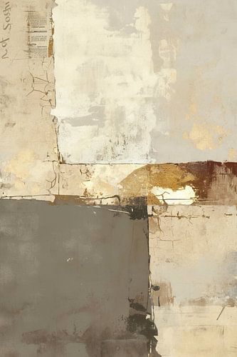 Abstrait couleurs terre | Abstrait moderne avec or