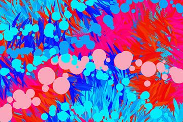 Pop of colour. Art abstrait en couleurs néon. Rêves de récifs coralliens sur Dina Dankers