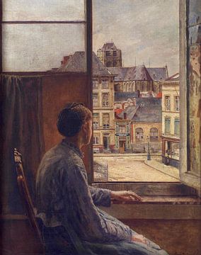 Henri De Braekeleer, De Teniersplaats in Antwerpen, 1876