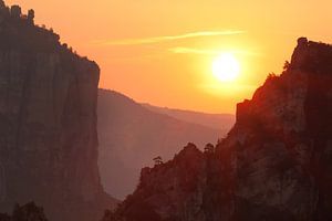 Zonsopkomst in de Gorges du Tarn van Halma Fotografie