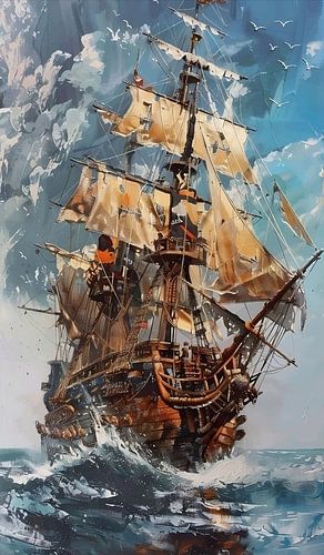 Oud zeilschip van rinda ratuliu