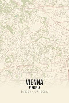 Alte Karte von Wien (Virginia), USA. von Rezona