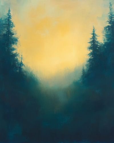 Dreamy forest in the distance