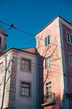 Bâtiments de Lisbonne au coucher du soleil - Portugal