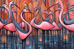 Bunte Flamingo's malen | FlamingoFunk