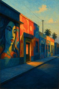 Miami Art District: Bunte Straßenecke Einsamkeit