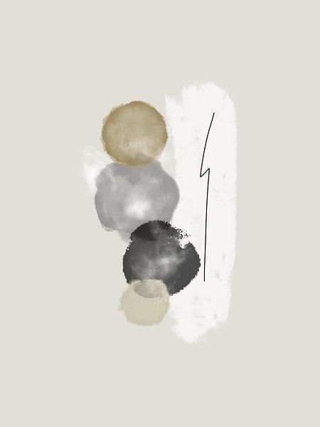 Formes organiques modernes et cercles dans des couleurs douces et terreuses par Imaginative