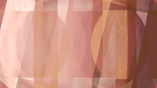 Mid-century Bauhaus shapes in meditative earthy colours