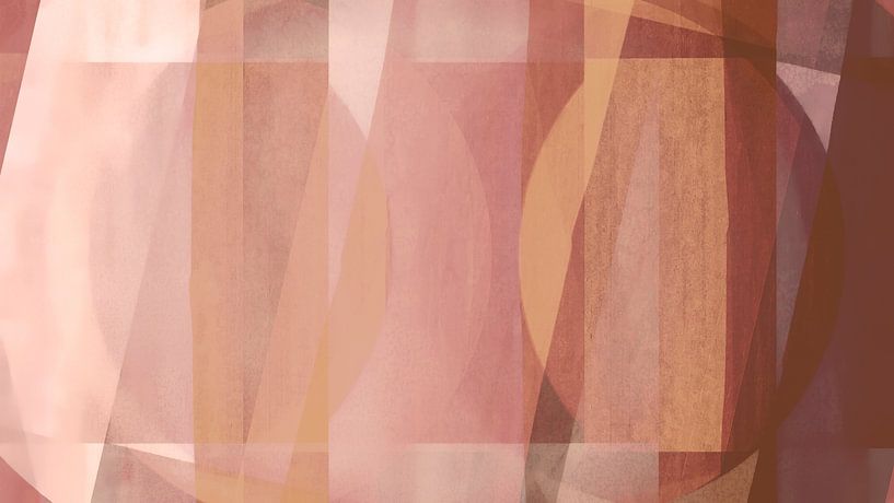 Mid Century Bauhaus Formen in meditativen Erdfarben von FRESH Fine Art