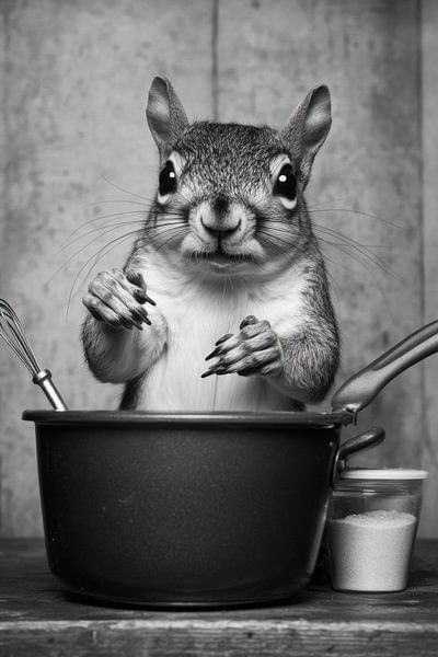 Squirrel kitchen by Poster Art Shop