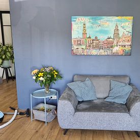 Photo de nos clients: Ville de Groningue par Janet Edens, sur toile