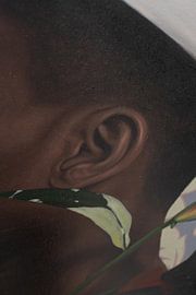 Elegant Ear with Flower by Damilare Jamiu