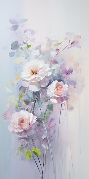 Painting with Flowers 8500102 by Wonderful Art