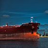 Cargo ship on canal by Erik Reijnders