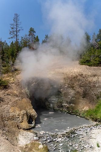 Thermische warmwaterbron in Yellowstone National Park, USA