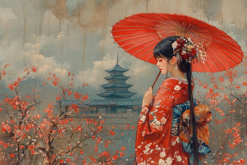 Japanese art Geisha by Egon Zitter