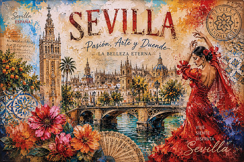 Eine Postkarte aus Sevilla – einer wunderschönen Stadt in Spanien.