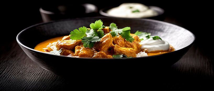 Delicious curry with fresh coriander by Poster Art Shop