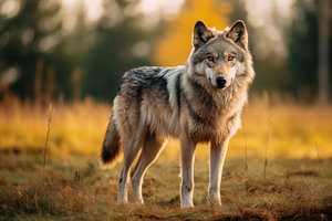 Wolf in freier Wildbahn in Deutschland